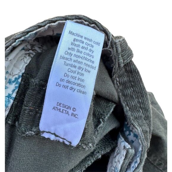 Athleta Green Corduroy A Line Skirt Flare Women 6 - Picture 4 of 4
